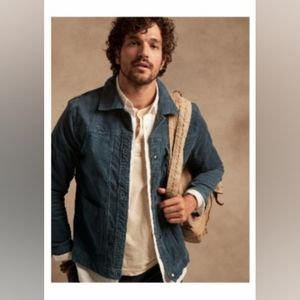 Banana Republic Corduroy Trucker Jacket, Utility Blue, Size Small